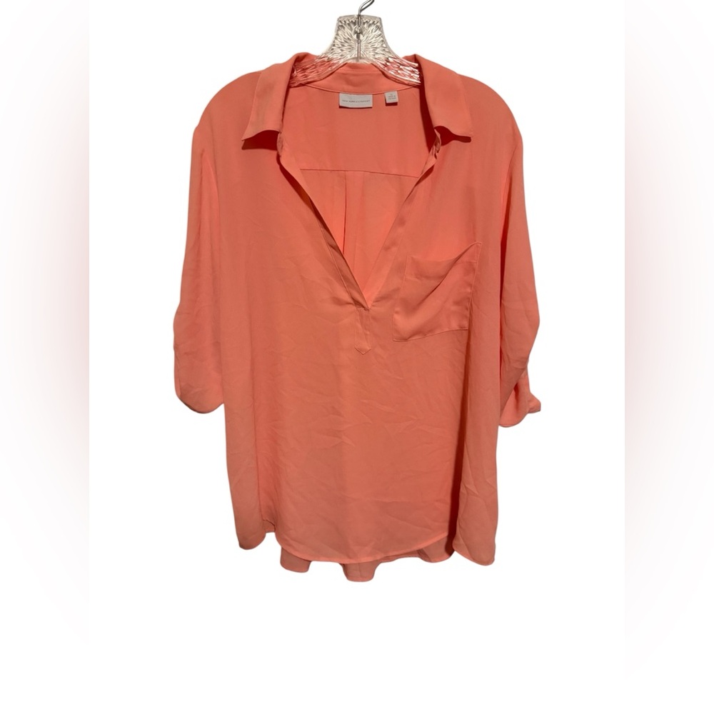 Jones New York Women's Button Down Shirt in Coral
